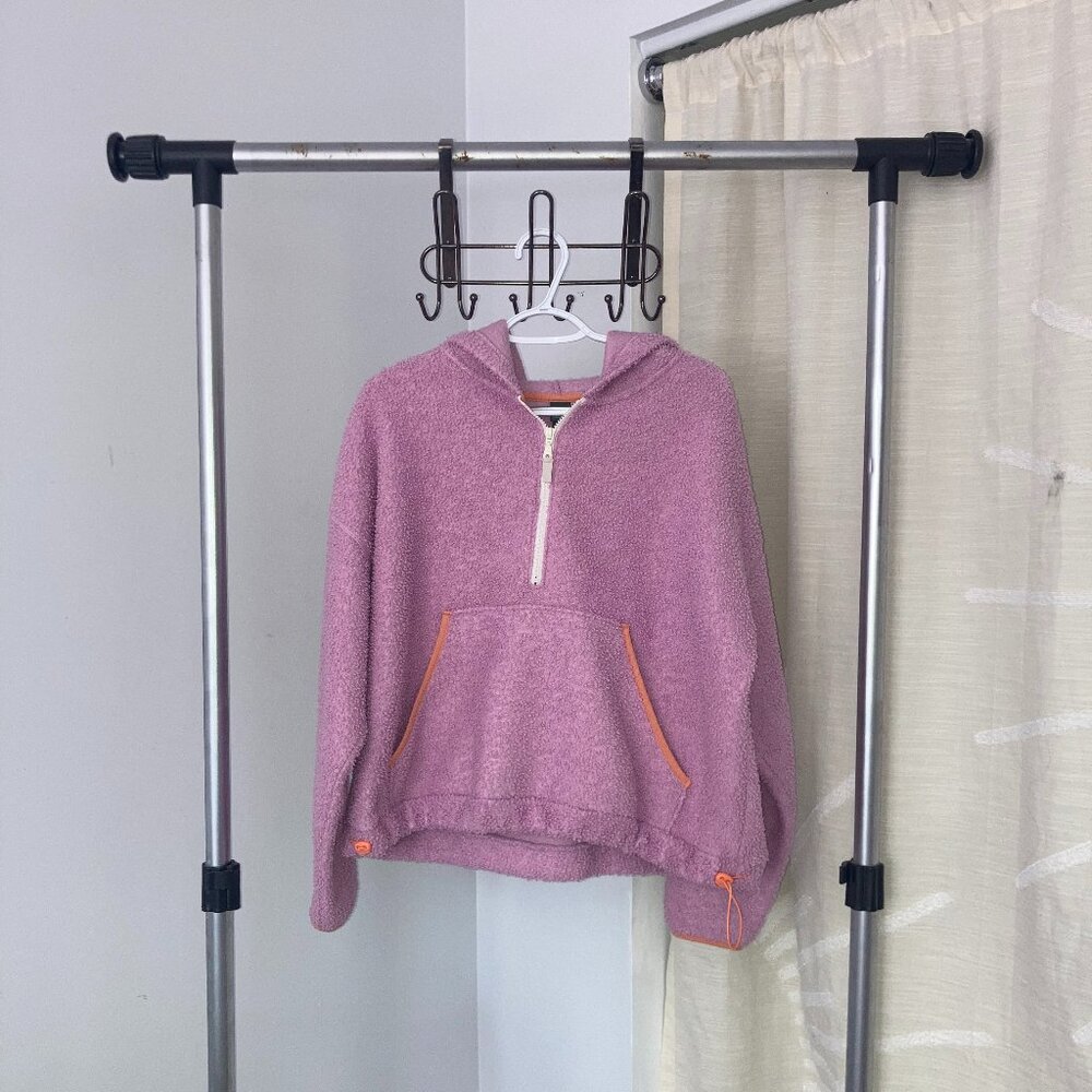 Cropped Pink Running Quarter Zip